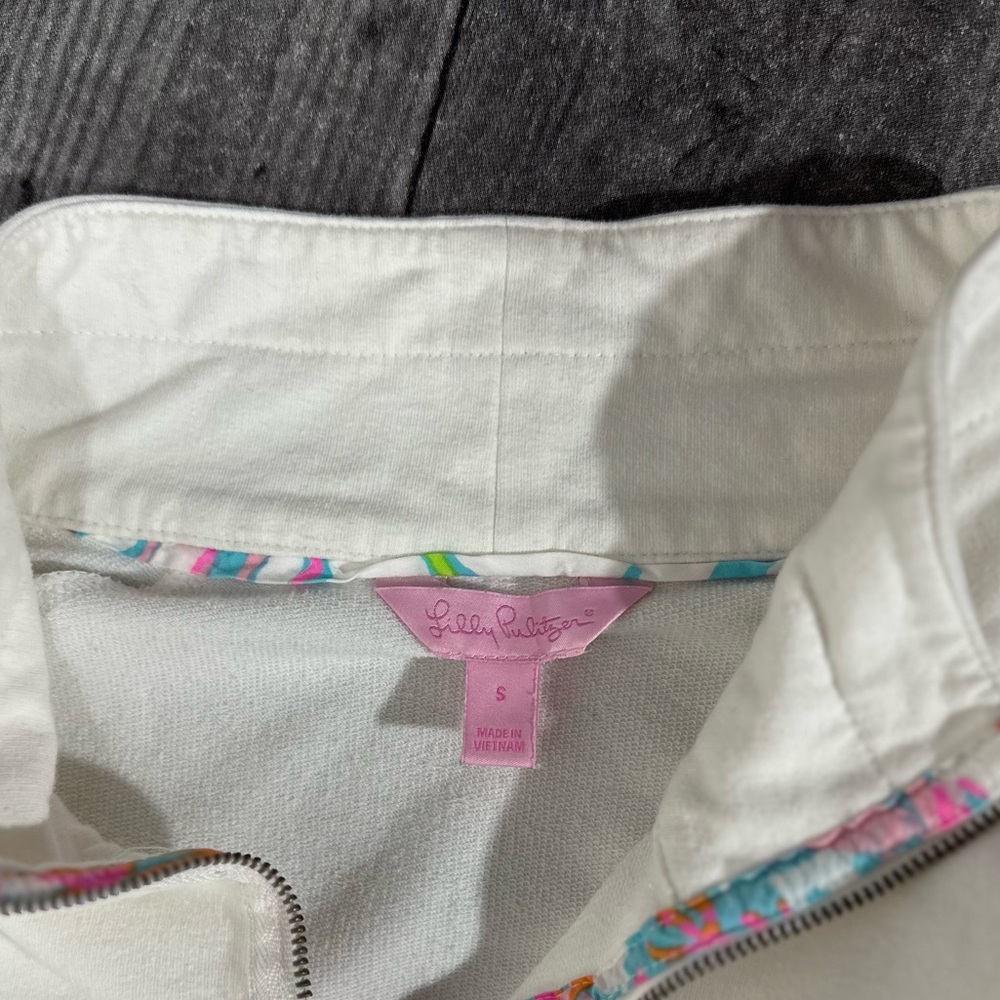 Lilly Pulitzer White 1/2 Zip [1977] - Picture 7 of 7